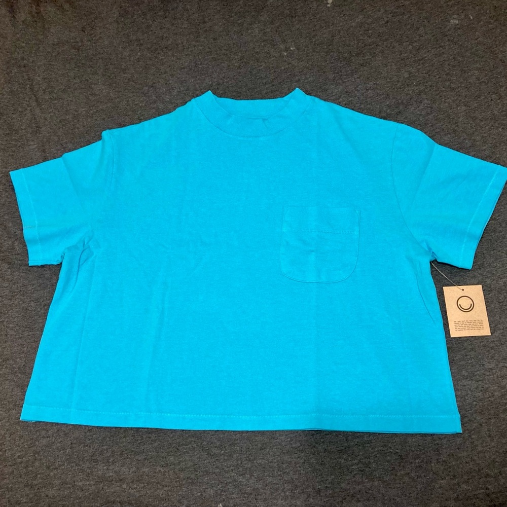 Large - For Days - 90's Crop Tee - Blue